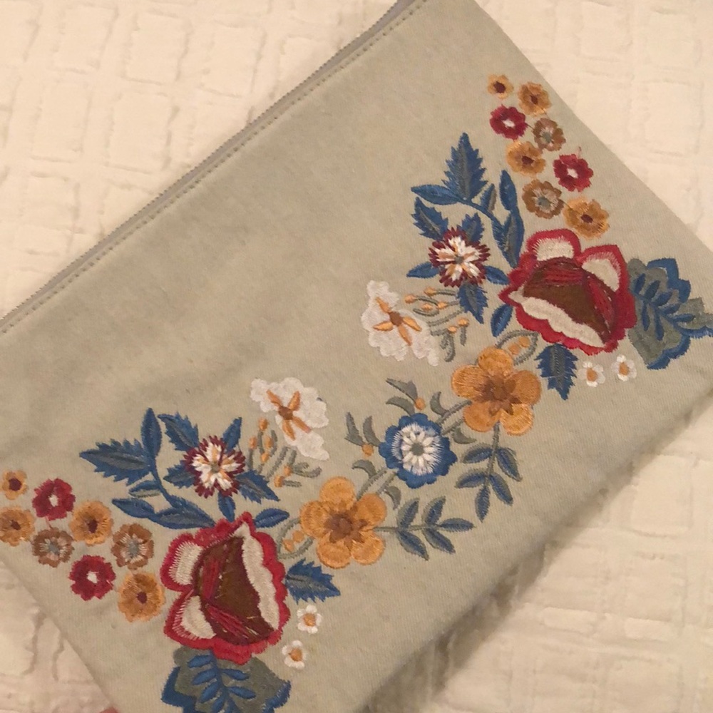 Embroidered Clutch